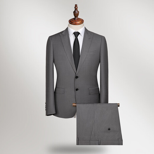 Zhuangji floral gauze suit men's slim professional formal wear business casual suit and trousers two-piece set