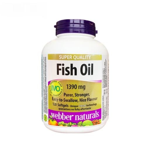 Webber Naturals 4 mal 99% hoher Reinheit Tiefsee-Fischöl 1390 mg Erwachsener Omega3 mittlerer und älterer kardiovaskulärer Versorgung 3 Flaschen 360 Kapseln [99% Hochreinheit Fischöl]