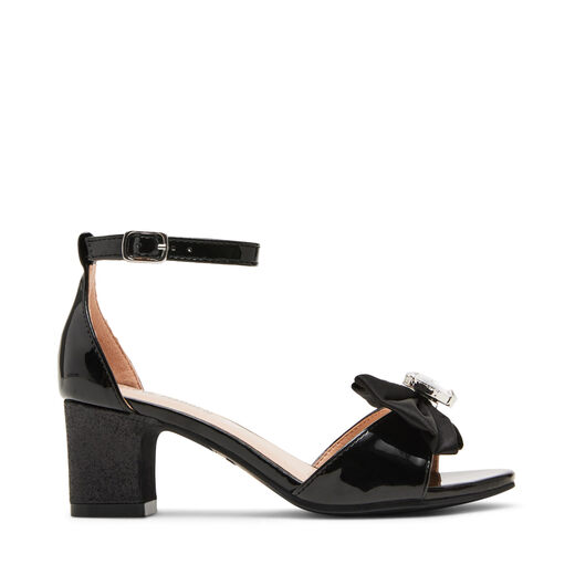 Steve Madden Girls Clair Heel Sandals, Black, Kids 13 Black Kids 13