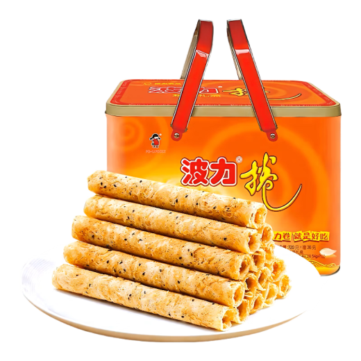 波力 鸡蛋卷756g(54g*14)酥脆饼干休闲零食精装送礼礼盒 【临期清仓】