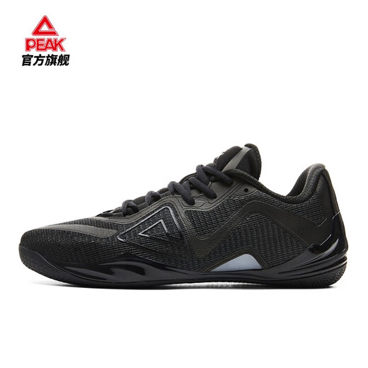 Peak unparalleled basketball shoes men's shoes new cushioning low-cut comfortable men's wear-resistant professional practical thin-soled sports shoes all black-Dark Warrior 42