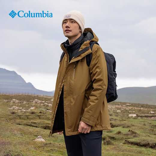 Columbia Herren-Drei-in-Eins-Gold-Spot-Wärme-wasserdichte Jacke Baumwolle Innenjacke WE6198 397 S (170/92A)