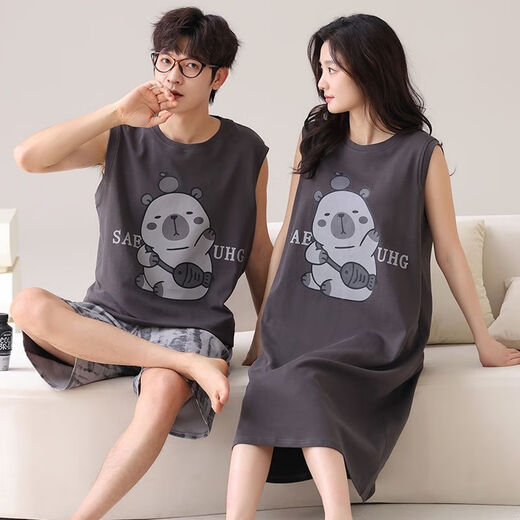 荣西图（RONGXITU）睡衣夏季短袖卡通可爱家居服套装显瘦 829 170 女M