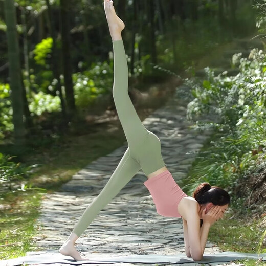 Shuangxiu Macaron Yoga Wear 2025 New Pilates Suit with Chest Pad I-shaped Fitness Top Beautiful Sports Vest Blue Top + Royal Blue Pants Set M 100-110