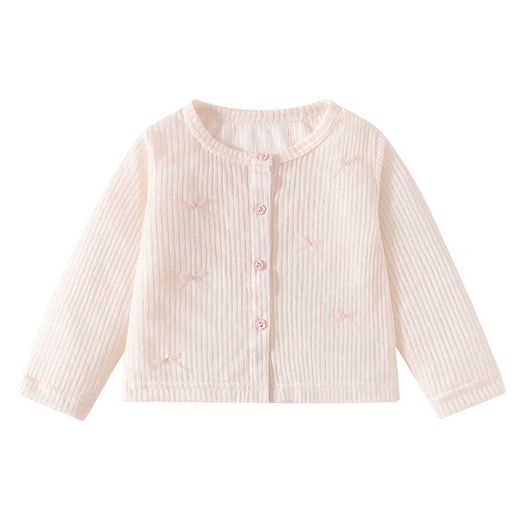 Banxidi Girls' Jacket Summer 2025 New Children's Air Conditioning Shirt Summer Thin Top Baby Physical Sunscreen Children's Clothing Pink 80