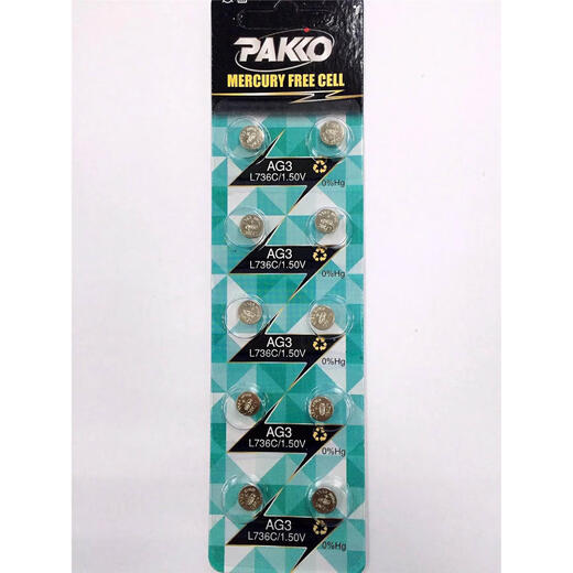 Special Electric Nr. 1 Z Original Pakko Pakko AG3/L736C/LR41 Mercury-freie umweltfreundliche alkalische Batterie Batterie Spielzeugfernerregelung L736C1 Karte 10 Tabletten