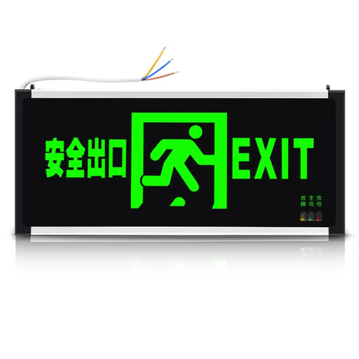 Bestian Fire Emergency Sign Light National Standard LED Safety Exit Light Escape Channel Emergency Evacuation Sign Single Sided