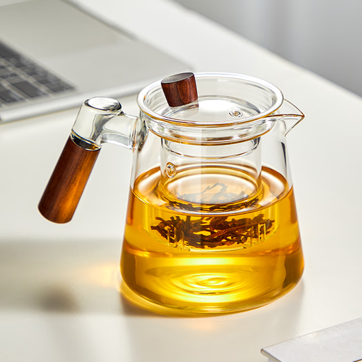 Yihutea (YIHUTEA) glass teapot tea water separation teacup glass teapot office teacup glass tea set Kungfu 600ML transparent Yaxin teapot