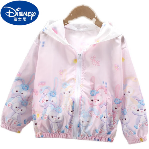 Disney Girls Star Dailu Sun Protection Clothing Thin Summer 2025 New Style Children's Air Conditioning Shirt Jacket Children's Sun Protection Clothing Pink Rabbit Sun Protection Clothing Single Layer 110 Recommended Height 100cm