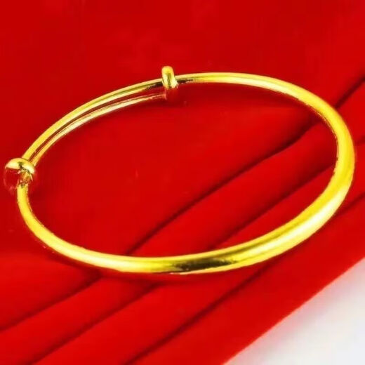 KZD Big Pickup 24 Pure Gold Bracelet Women's New Fashion Round Belly Solid Copper Alloy Bracelet Gift 18K (Glossy Bracelet-) 25g 10% Off Sold Out -