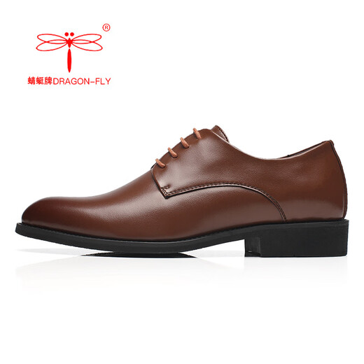 Dragonfly brand leather shoes for men new business formal casual shoes Korean style British groom wedding men's leather shoes black 41