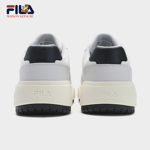 斐乐（FILA）【黄景瑜同款】男鞋小狐狸板鞋2025夏季新款方块鞋休闲鞋 雪白/雨雾灰-WN 42