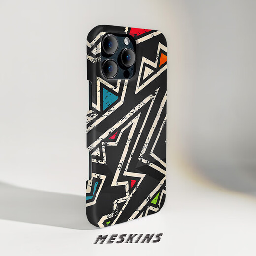 meskins苹果16pro手机壳15新款涂鸦保护套14新款卡通色彩肤质手感超薄磨砂男女新款原创设计来图定制照片 829 iPhone14Pro