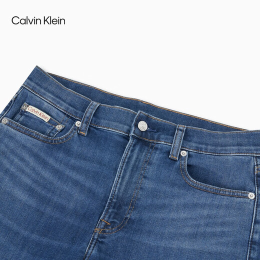 Calvin KleinJeans25春夏新款男士休闲通勤ck微弹合体楔形锥形牛仔裤4RAB701 UL7-牛仔浅蓝 33