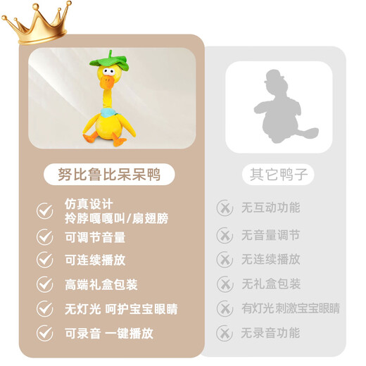 Die echte Online -Prominente, die lernen kann, sprechen zu sprechen, Eckid Duck Toys Kinderpuppen Baby Little Yellow Duck Dancing. Das bevorzugte Paket -Ladungsmodell Daididai Duck + Early Education Bee