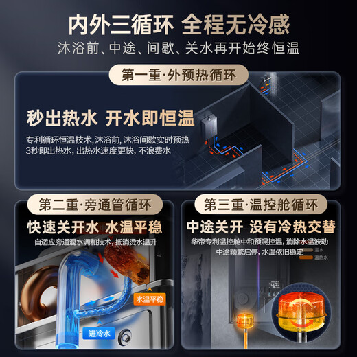 VATTI upgraded to 240% supercharging + three-cycle constant temperature + first-level silence, 15% national subsidy, no cold feeling G5max 18-liter gas water heater natural gas i12581E-16