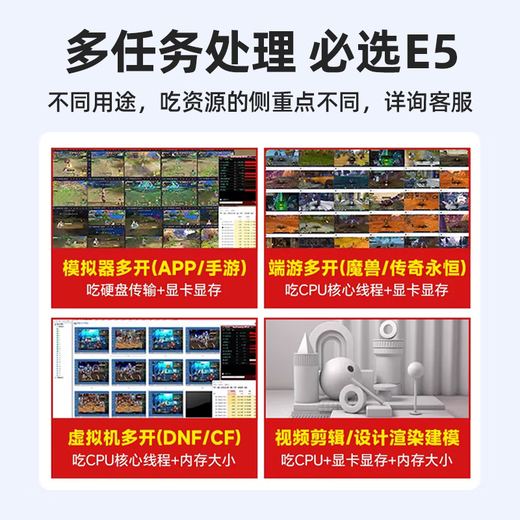 SHANMAO Shanmao Studio 64-core multi-open computer E5 2696V3 Xeon brick host simulator game virtual machine dual-channel package five E5-2686V4-18 core/GTX1060