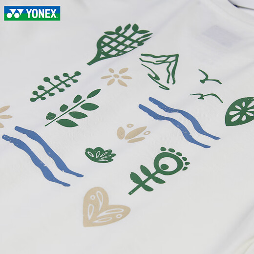 Yonex yonex badminton kleider kurzhärme T-Shirt yy schnell trockener Sportswear Top 16833cr 16833cr Sport T-Shirt Ice Beige l