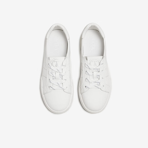 Tata White Schuhe 2025 Herbsteinkaufszentrum gleich modische Freizeitschuhe Vielseitige Frauenschuhe Neu CK701CM5 Weiß 37 37