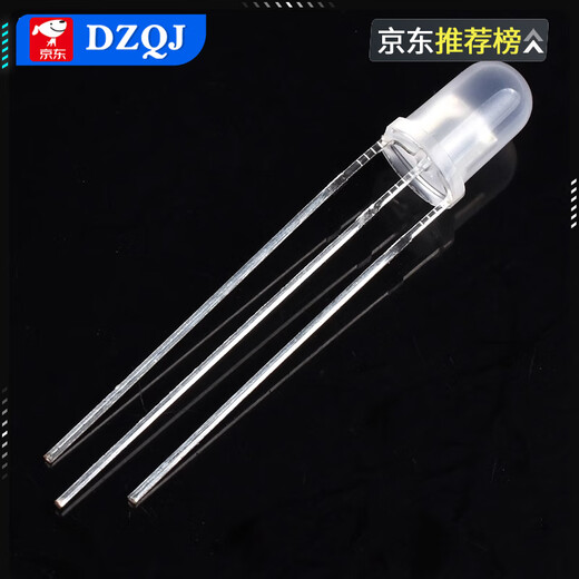 Red and green two-color LED lamp beads 3mm 5MM foggy red and blue, common cathode/common anode, 3 pins, electrodeless light-emitting diode 3mm, foggy red and green two-color, common anode 3 pins (50 pieces)