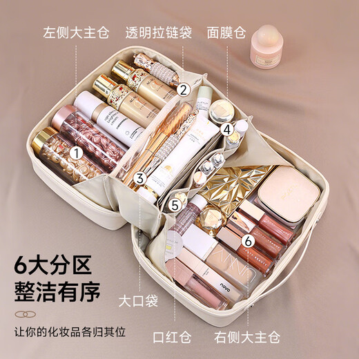 Baicaoyuan Makeup Bag Сумма для женщин с большими портативными ручными туалетными принадлежностями сумка косметическая сумка для хранения.