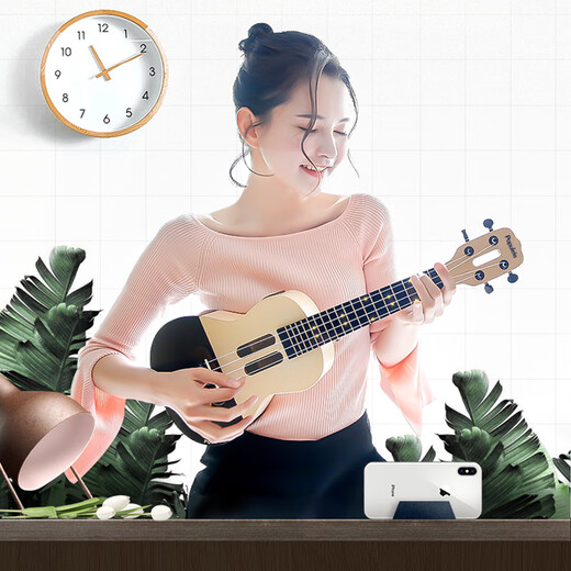 MUSIC PASSWORD New Product Smart Ukulele Biscuits for Girls, Beginners for Children, Small Guitar for Boys, Kumamon Co-branded Model, 23 inches
