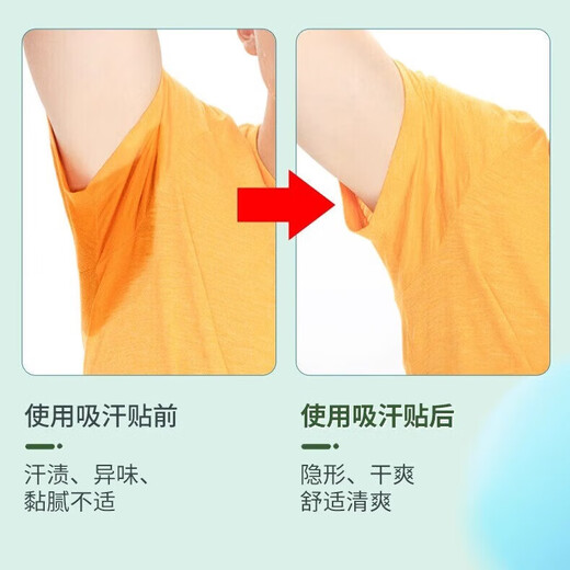 Underarm Sweat Absorbent Patch, Fragrant Summer Sweat Absorbent Tissue, Armpit Sweat Absorbent Pad, Thin Invisible Disposable Underarm Patch, Underarm Sweat Absorbent Patch - Mint Type - 1 box/10 pieces