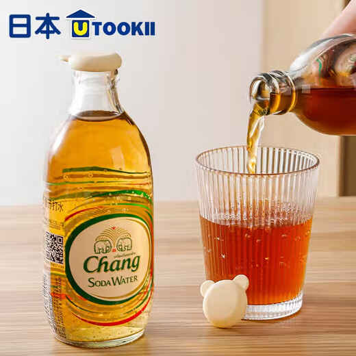 Imakara silicone bottle caps, soda water bottle stoppers, sparkling water glass bottle stoppers, beer bottle mouth sealing caps, silicone bottle caps (pack of 5)