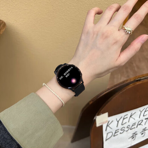 Huawei calls for Hongmeng mobile phone WATCH GT5 smart watch for women to measure blood pressure and health sports bracelet lychee pattern butterfly buckle black skin [24h health monitoring