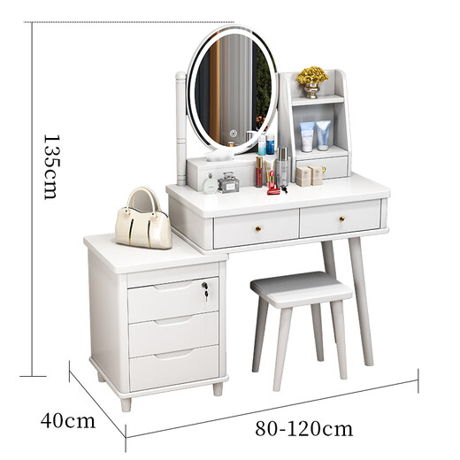 Southern Home Dresser dormitorio Moderno de almacenamiento simple Apartamento Integrado Pequeño dormitorio principal Tabla de maquillaje de estilo de crema de celebridades de estilo internet de estilo europeo