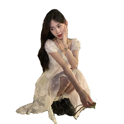 Mu ni französische Temperament Erste Liebe weißes Kleid unregelmäßig weißes Kleid Kleid Sommer Taille-Huging bringt Sie schlank und rein gekräuseltes französisches Erst Liebeskleid [Weiß] M Größe [vorgeschlagen 85-105jin [Jin ist gleich 0,5 kg]]