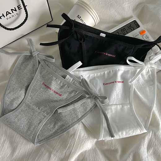 Umarmung Baumwolle Sommer Traaceless sexy tanges einfach dünne taille bequeme Unterwäsche Frauen dünne Gürtelshorts 3 Paare
