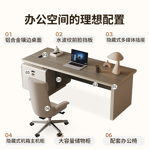 Shuxuan (SHUXUAN) boss desk desk simple modern manager desk supervisor desk office single desk and chair combination