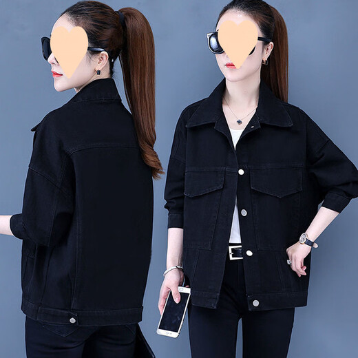 姿伟祺做旧春秋牛仔外套女百搭风牛仔衣服潮流夹克女装上衣软 9926#蓝色 S 【建议80--100斤】