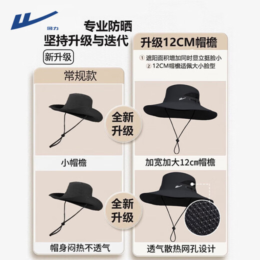 Pull back big brim sun hat for men and women summer quick-drying sun protection hat outdoor hiking hat casual fisherman hat fishing breathable tide