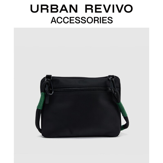 URBAN REVIVO2025 Summer New Men's Outdoor Leisure Multi-Bag Crossbody Bag UAMB50088 Black