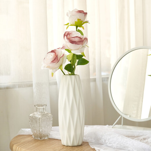 Li Qiuke Ins Fake Roses Simulierte Bouquet -Ornamente Blumenarrangement und Foto Hochwertiges DIY -Geschenk gebrochene Eisblau -Wohnzimmer Dekoration Blumen gebrochen Eisblau [6663% Fairy Choice - 9 Stücke]