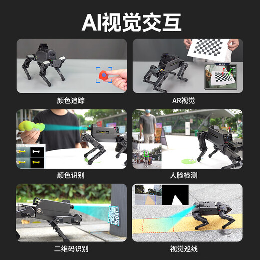 Яхбум четвероногий механический собака Bionic Ros2 Robot AI Visual Visual Voice распознавание воплощено интеллектуальной большой модели Raspberry Pi 5 Professional Edition S2 (включая Raspberry Pi 5 Motherboard)