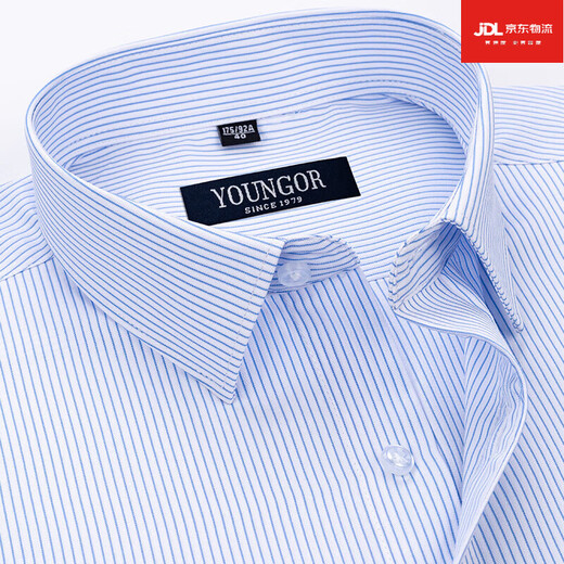Yager flagship official store short-sleeved shirt for men 2025 new middle-aged casual high-end ironing pure cotton stripes casual white black grid DX6629 38