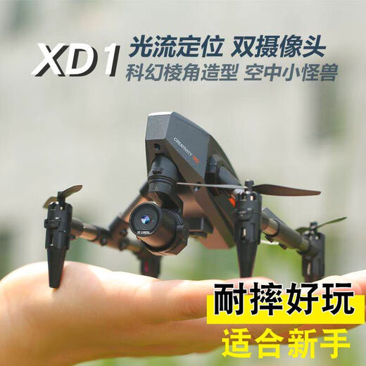 迷你无人机航拍高清儿童XD1折叠双摄飞行器小学生摄像头遥控飞机 XD1光流悬停双摄【4K航拍版+合金】 【三电丨视频教程】餸配件+便携包