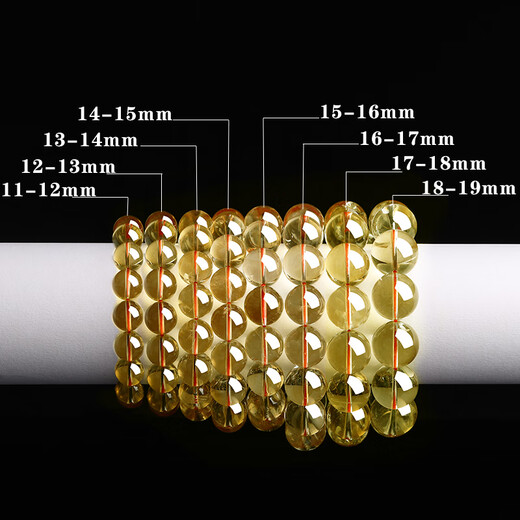 Shi Yue Jewelry Boutique 11-12mm Natural Citrine Bracelet Birthday Beads Bracelet for Men and Women Crystal Agate