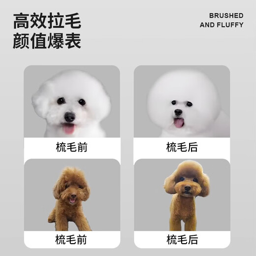 DEATKN Japanese cat comb to remove floating hair artifact, cat hair cleaner, dog needle comb, pet combing brush, cat special de-floating hair pet comb, elegant gray