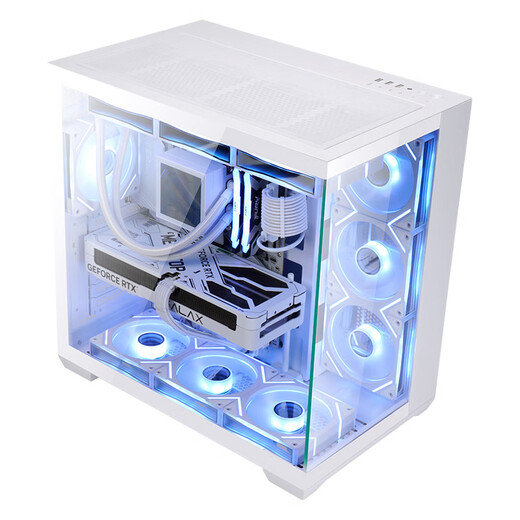 SAMA Q96 white desktop game computer fish tank dual compartment sea view homeowner case double-sided tempered glass/back-mounted motherboard/maximum E-ATX/360 water cooling/10 fan positions
