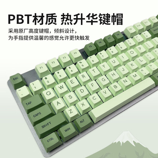 罗技（Logitech）【富士晴雪绿】K845机械键盘 游戏键盘 办公键盘全尺寸办公家用背光电竞吃鸡键盘 K845-红轴-富士晴雪绿