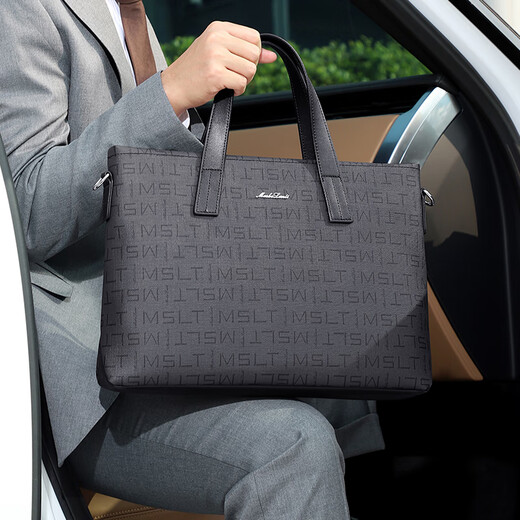 MashaLanti men's business briefcase, business trip laptop bag, large-capacity shoulder crossbody bag, high-end birthday gift for men