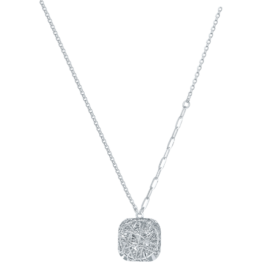 Saturday Fortune PT950 Platinum Necklace for Women Sparkling Sugar Cube Platinum Pendant B0615211 About 4.24g 40+5cm Gift