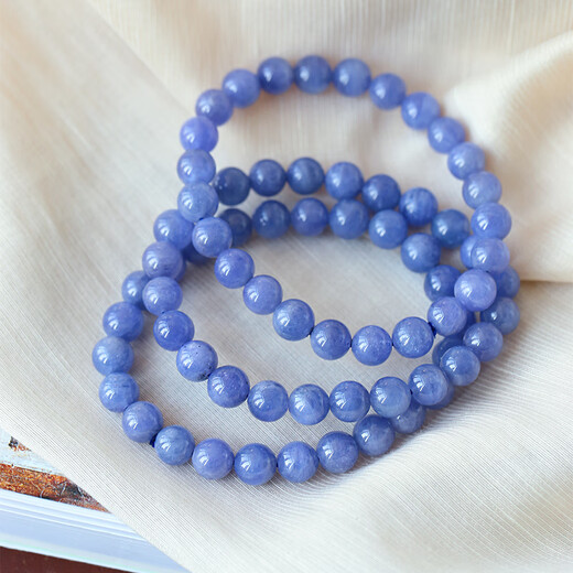 OeinOEIN natural crystal tanzanite round bead single circle bracelet women's crystal colored gemstone bracelet jewelry gift tanzanite about 8MM sent one