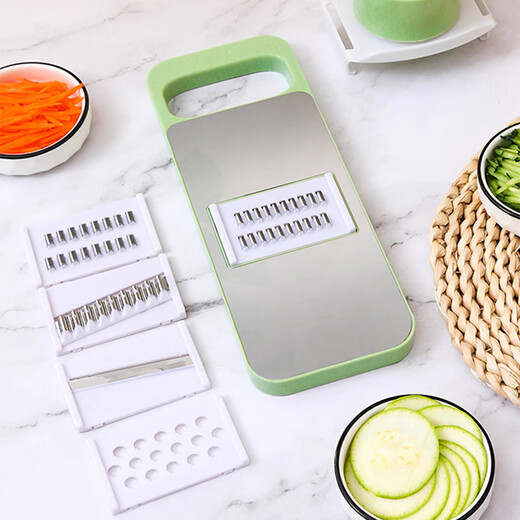 Jinghui Sichuang multifunctional vegetable cutting artifact shredder grater kitchen grater potato shred artifact with 5 blades + hand guard