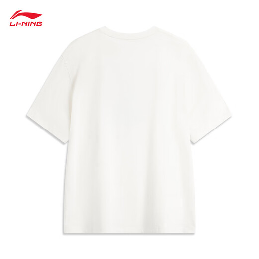 Li ning Toy Story Joint Serie 丨 T-Shirt Herren-Eissensen komfortable Feuchtigkeits- und Docht-Kurzarm-Kulturhemd AHSV687 MILKY WHITE-1 XL
