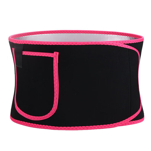 Oimg Schweiß Taillengürtel mit Schweißgürtel außerhalb Sport Fitness Bauchgürtel Hula Hoop Körper formend Bauch hockendes Training für Frauen, die Schweißgürtel hocken (mit Tasche) Rosa